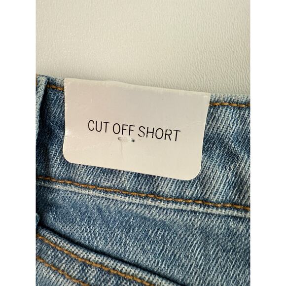 Victoria's Secret Denim by PINK High Rise Zip Fly Cut Off Short Blue Size 8 NWT - Picture 15 of 16